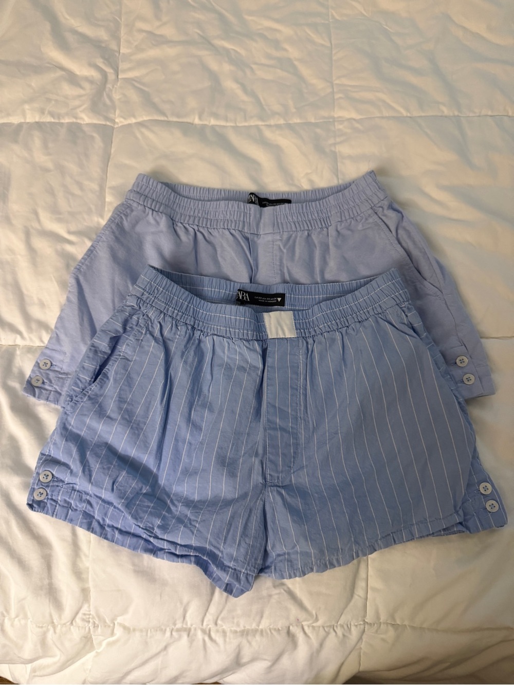 Poplin Shorts - Solid and Pinstripe